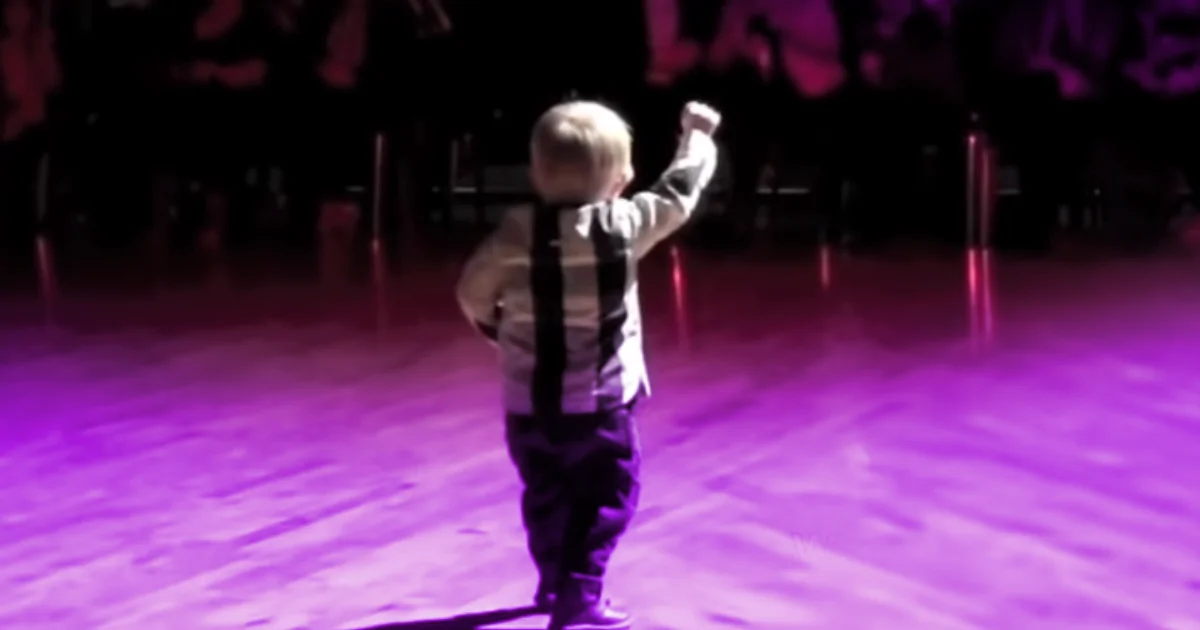 When a toddler hears his favorite Elvis song, he rushes to the dance floor, making the King PROUD.