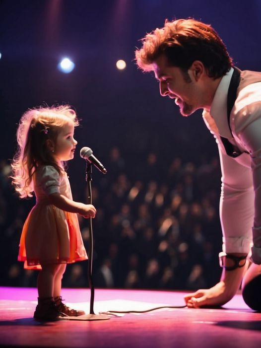 A superstar asks a little girl to sing. Seconds later, the girl brought the entire hall to its feet